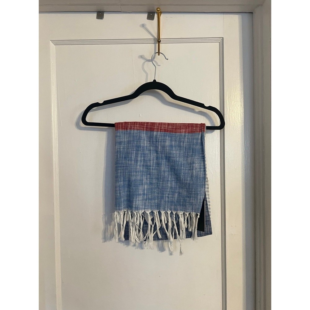 Steve Madden Oversized Cotton Striped Scarf with fringe NWT